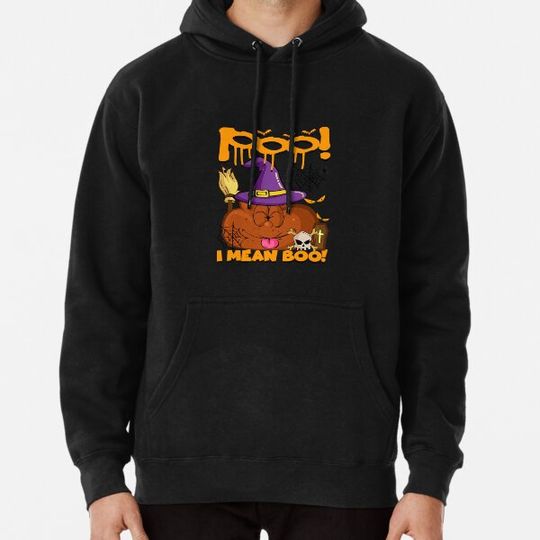 Discover Poo I Mean Boo Funny Poop Emoji Witch Hoodies