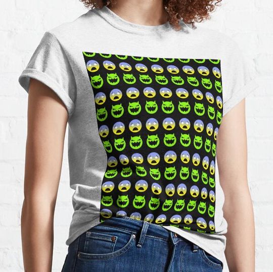 Discover Spooky Halloween Monster and Scared Emoji T-shirts