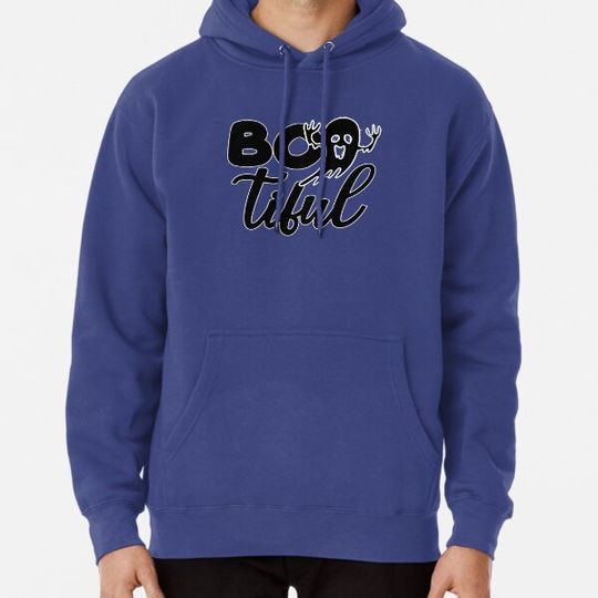 Discover Bootiful - Halloween - Black and blue with a Ghost Hoodies