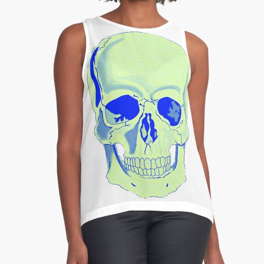 Discover Blue and greens skull T-shirts