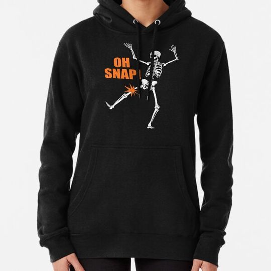 Discover Well Worn Oh Snap Skeleton Halloween Sweatshirt Hoodies