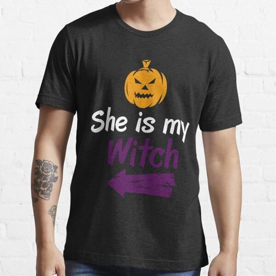 Discover She is my Witch Halloween Couple Shirt T-shirts