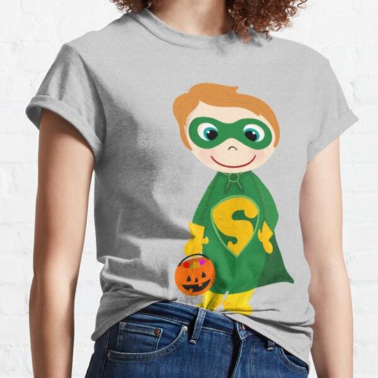 Discover Superhero Boy Trick or Treater Light Skin, Red Hair T-shirts