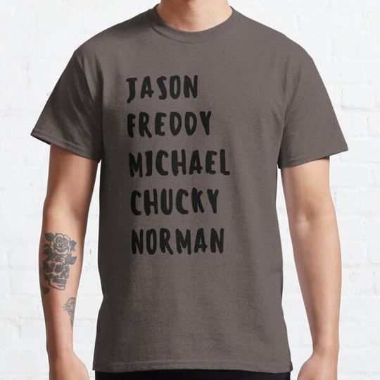 Discover Favorite Horror Character Names T-shirts