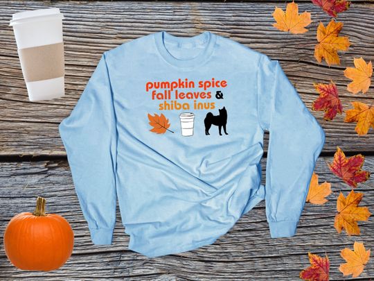 Discover Autumn Shiba Inu Long Sleeve Tee for Fall Season