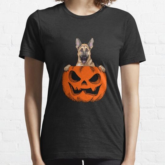 Discover German Shepherd Halloween Pumpkin Carving Police Canine Dog T-shirts