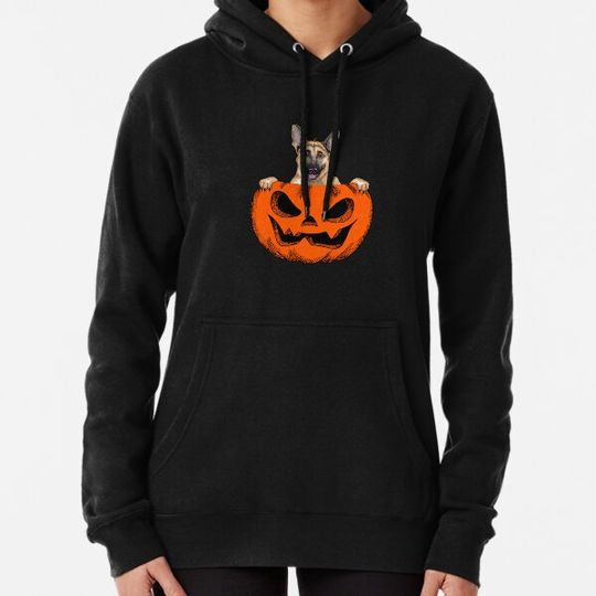 Discover German Shepherd Halloween Pumpkin Carving Police Canine Dog Hoodies