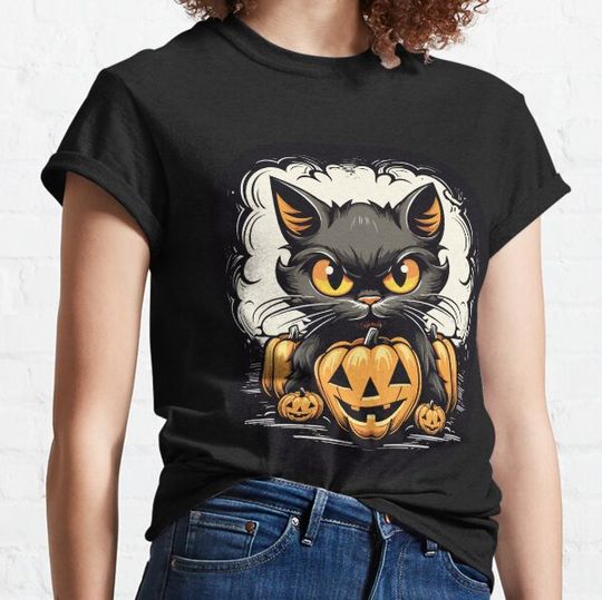 Discover spookiest halloween cat designs - shop now for whimsical feline delights T-shirts