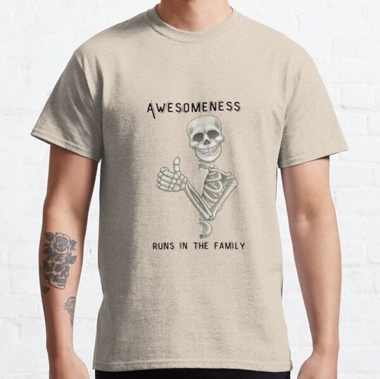Discover Awesomeness Runs in the Family Skeleton - Genealogy, Genetics, Inherited T-shirts
