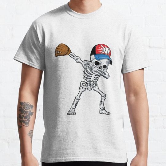 Discover Halloween Skeleton Baseball T-shirts