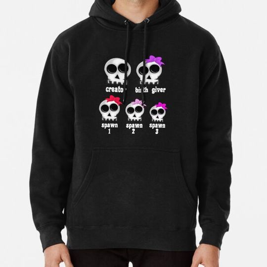 Discover Skeleton Family Girl/Girl/Girl (black) Hoodies