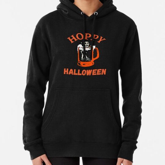 Discover Hoppy Halloween Skeleton in Beer Mug Hoodies