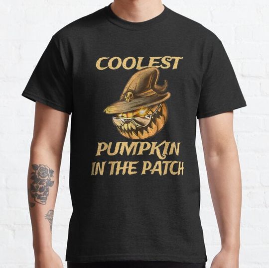 Discover Kids Coolest Pumpkin In The Patch Halloween Boys Girls Men T-shirts