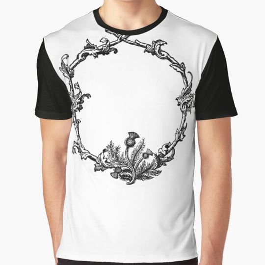 Discover Outlander Apothecary label with thistle T-shirts