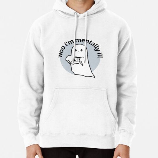 Discover Woo I'm mentally ill ghost Hoodies