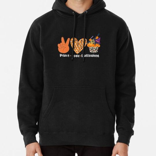 Discover Peace love halloween Hoodies