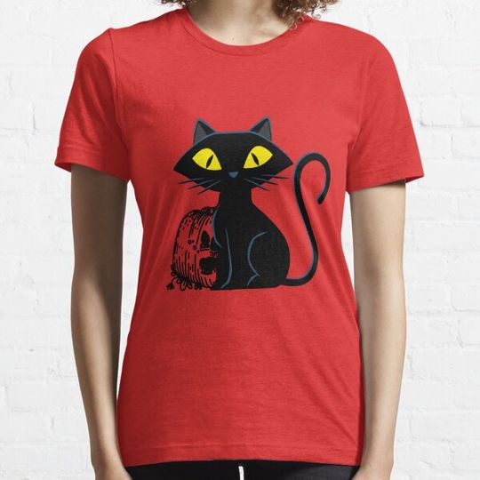 Discover Halloween pumpkin and black cat T-shirts