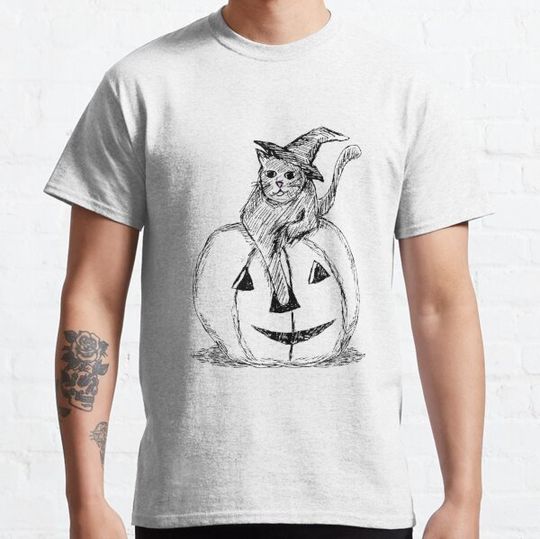 Discover Halloween Black Cat And Pumpkin T-shirts