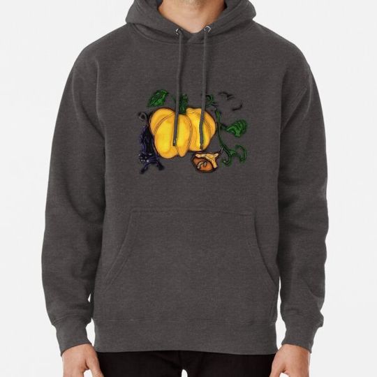 Discover Black Cat and Pumpkin Vines Hoodies