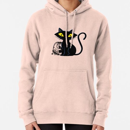 Discover Halloween pumpkin and black cat Hoodies
