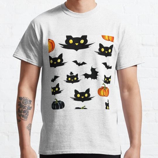 Discover Cat-bat and pumpkins T-shirts