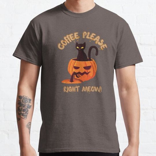 Discover Black Cat and Pumpkin spice meets haloween T-shirts