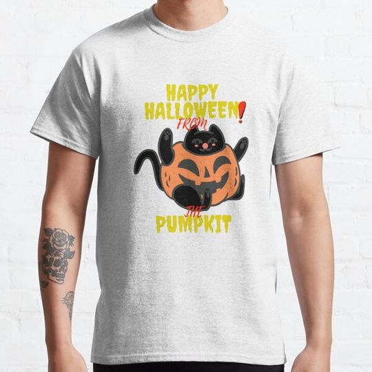 Discover Black cat in a pumpkin T-shirts