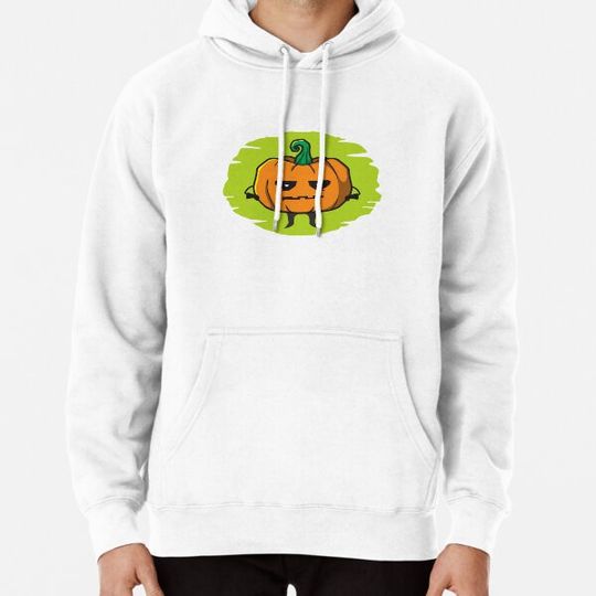 Discover kawaii pumpkin with a flat face Hoodies