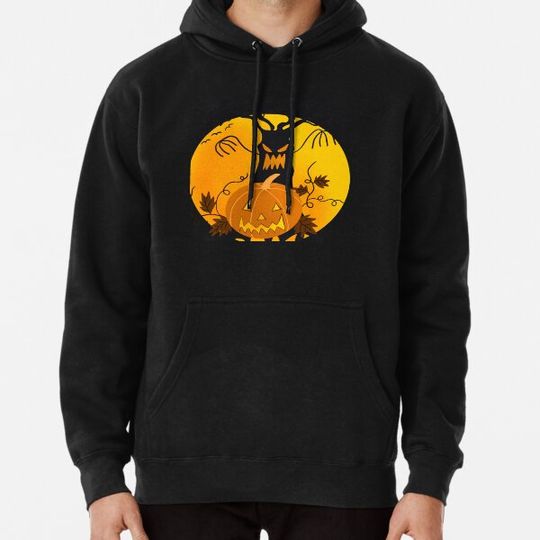 Discover Halloween Creepy tree demon with pumpkin jack o lantern Hoodies