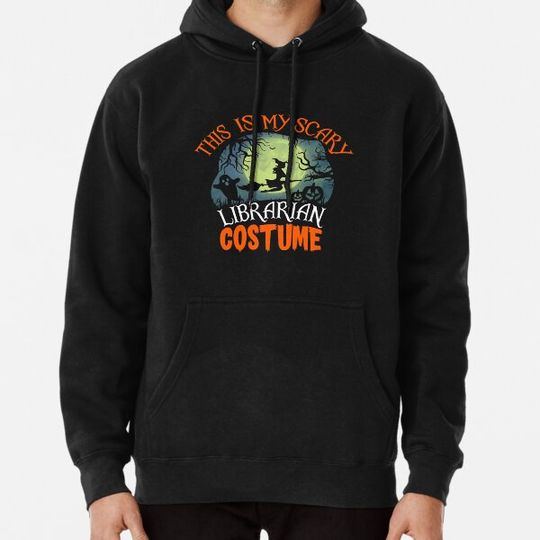 Discover This Is My Scary Librarian Costume Funny Halloween Hoodies