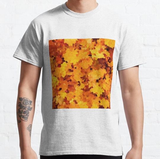 Discover Geometric Abstract Fall Leaves Colors Orange Brown Halloween T-shirts