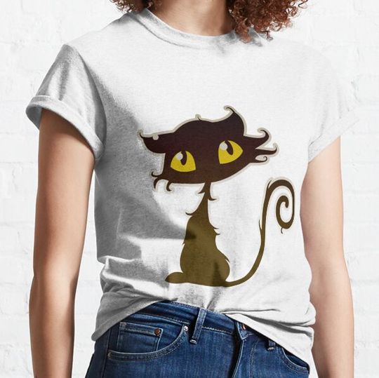 Discover cat-kitten-halloween-clip-art-halloween-black-cat, brown T-shirts