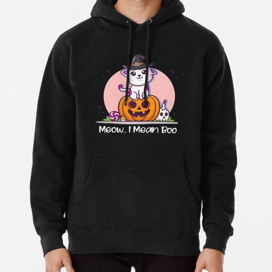 Discover Meow I mean boo Hoodies