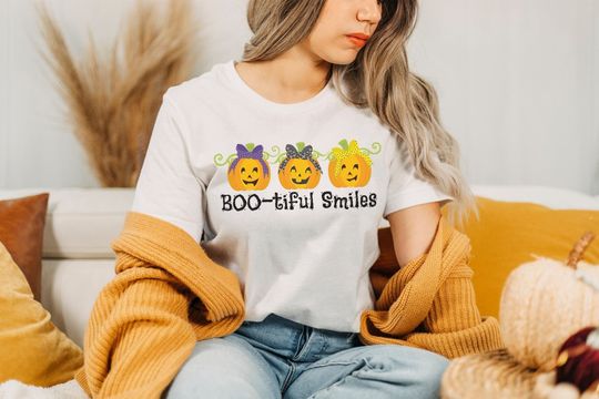 Discover Pumpkin Shirt, Pumpkin Tee Shirt, Jack o Lantern, Cute Fall Shirts for Women, Halloween T-Shirt, Thanksgiving Graphic Shirt, Fall Harvest