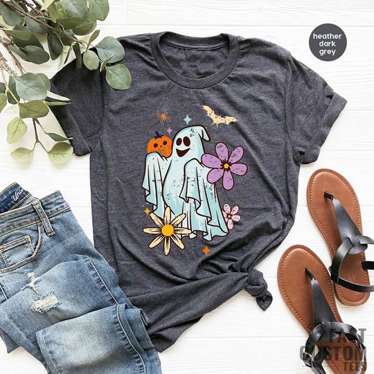 Discover Halloween Pumpkin and Bat Shirt - Spooky Season Shirt