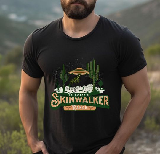 Discover Skinwalker Ranch Tshirt, Creepy Urban Legend Tribute Shirt, UFO Shirt, Western Landscape, Spooky Season t-shirt, Legend of Skinwalkers