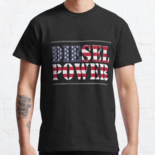 Discover Funny Diesel Truck Power Mechanic Car American T-shirts