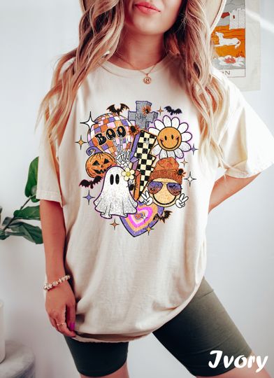 Discover Halloween Boo Shirt - Ghost and Pumpkin Design