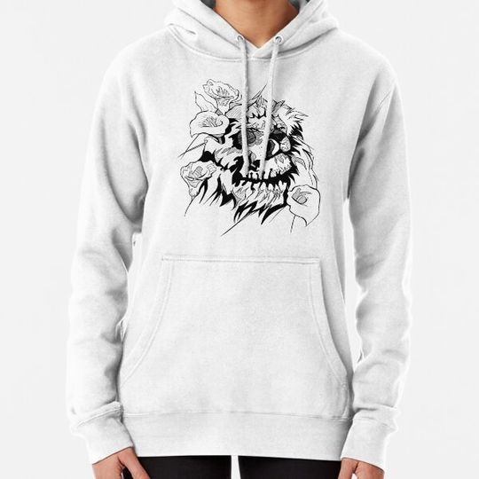 Discover Lion skull flowers Hoodies