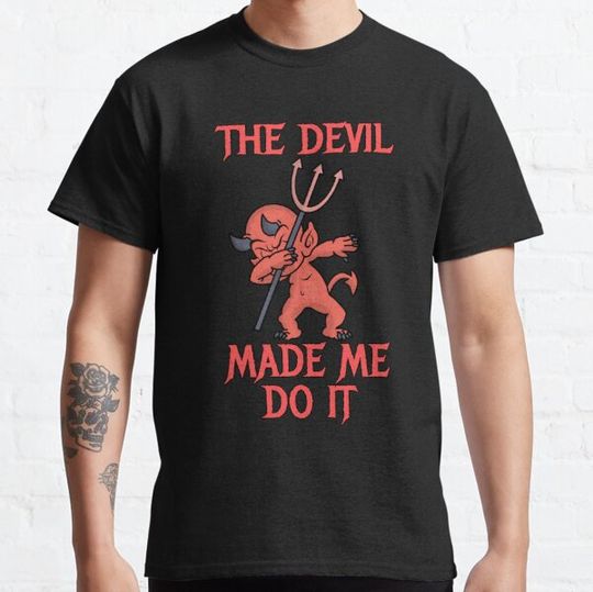 Discover Halloween The Devil Made Me Do It T-shirts
