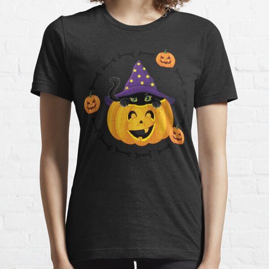 Discover Halloween Kitten NewShirtCute baby wizard black kitten in a pumpkin T-shirts