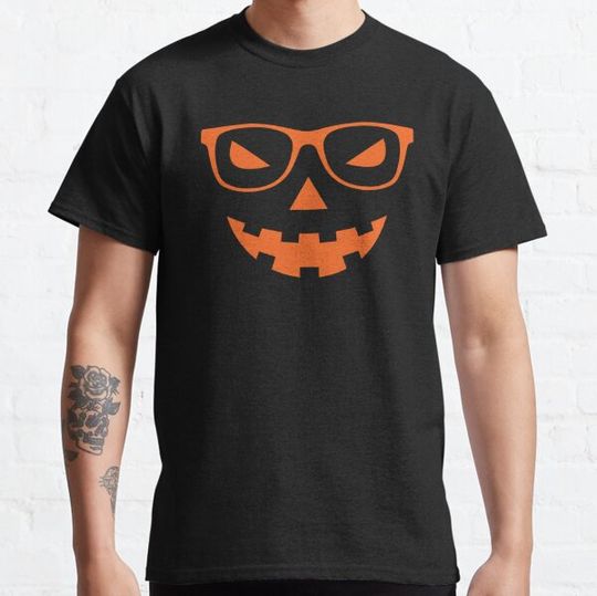 Discover Happy Halloween Pumpkin with Glasses T-shirts