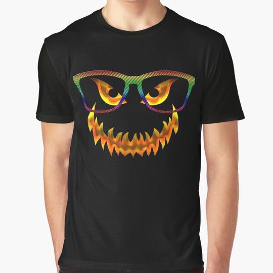 Discover Jack O Lantern Face Pumpkin Halloween With Colored Glasses T-shirts
