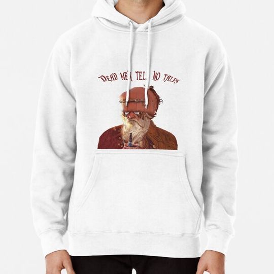 Discover Steampunk style pirate with strange pumpkin headgear. Dead men tell no tales text. Hoodies