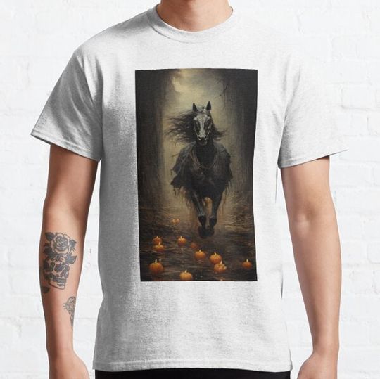 Discover Black halloween horse T-shirts