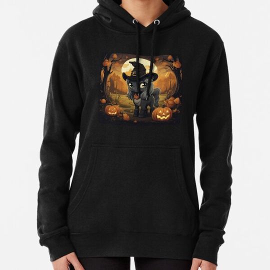 Discover Halloween pony and pumpkin Hoodies