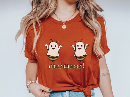 Discover Nice Boo Bees shirt, funny halloween shirt, trick or treat tee, bee shirt, bee gift, autumn shirt, fall shirt, halloween party, spooky tee