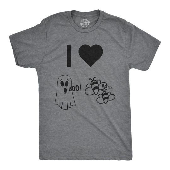 Discover I Heart Boo Bees Funny Halloween Shirt