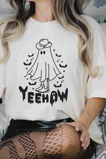 Discover Ghost Cowgirl Halloween Shirt - Unique Costume Tee