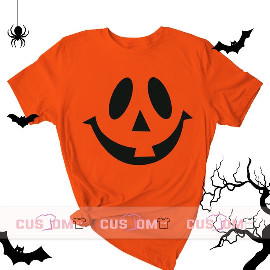 Discover Funny Halloween Pumpkin Face Kids T-Shirt
